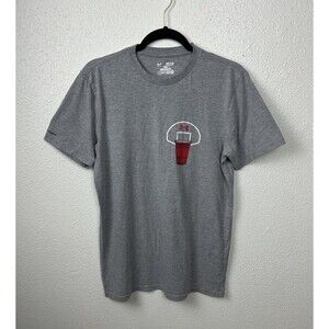 Under Armour Mens Size Small Cup Pong Basketball Gray Short Sleeve Tee Shirt